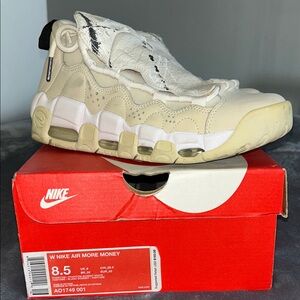 Nike Air More Money Sneakers - Cream